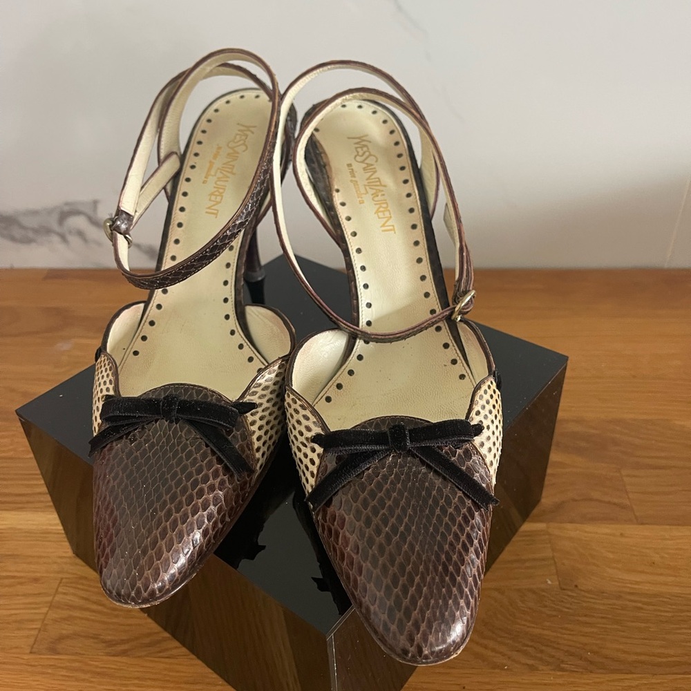Yves Saint Laurent Python Heels. - image 2